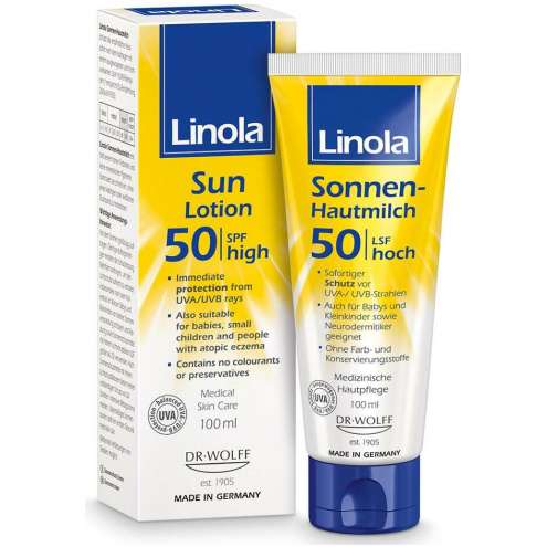 Linola Sun молочко для лица и тела SPF50 100 мл